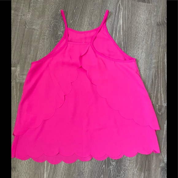 2/$20: Scalloped Pink Tank Top, Size XS - Picture 4 of 5